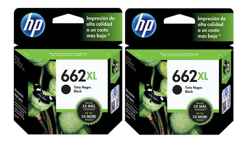 Kit De 2 Cartuchos Hp Negro 662xl Cz105al 