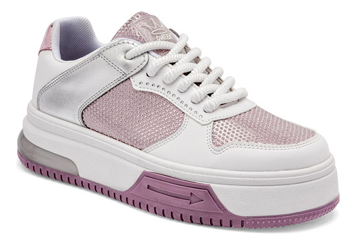 Tenis Plataforma Mujer Clasben Blanco 126-033