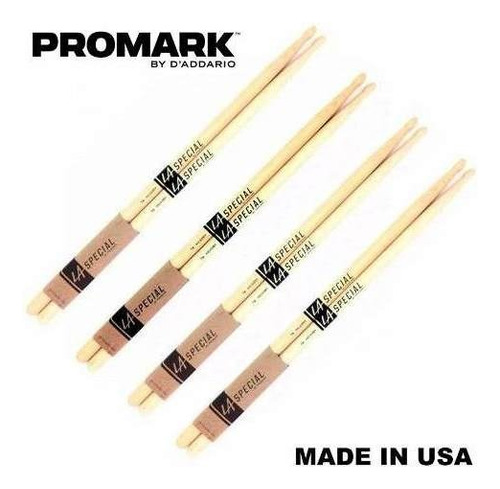 Baqueta Pro Mark La Special Hickory 5a Ponta Madeira 4 Pares