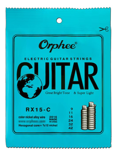 Cuerdas Orphee Rx15-c Para Guitarra Eléctrica 9/42
