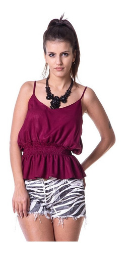 Imagem 2 de 4 de Blusinha Feminina De Alça Alcinha Lisa
