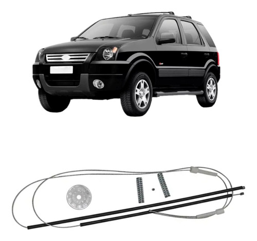 Kit Cabo Vidro Ecosport 2003 A 2012 Dianteiro