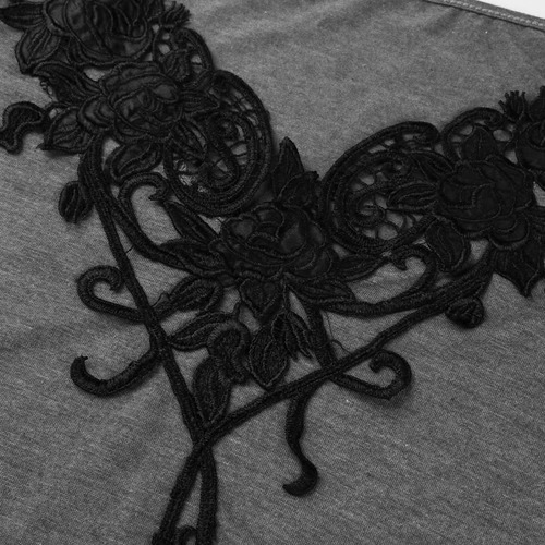 Camiseta Casual De Encaje Con Hombros Descubiertos De Talla