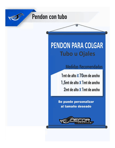 Banner Publicitario Pendón Con Tubos U Ojaletes