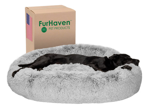 Furhaven Cama Para Mascotas, Para Perros Y Gatos, Cama Redon