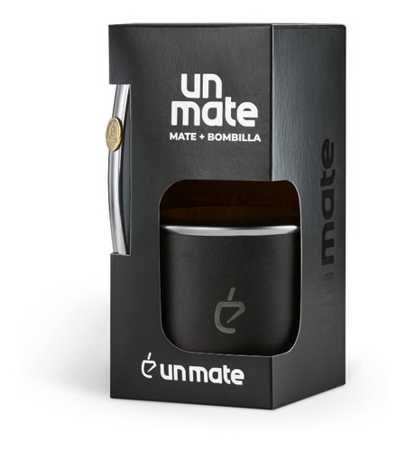 Imagen 6 de 9 de Un Matecito + Bombilla Acero Inoxidable + Yerbera Un Mate