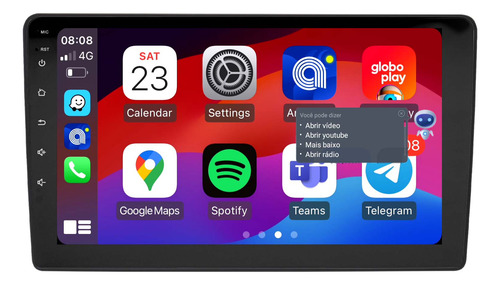 Central Multimidia Etios 12/19 Android 14 2gb Carplay Voz 9p