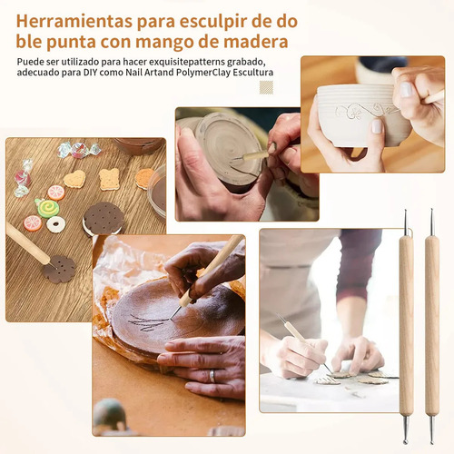 Herramienta Cerámica Arcilla Moldear Decorar Modelado Kit 38