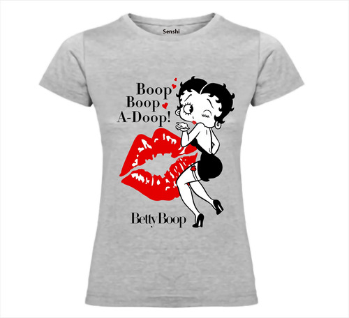 Polera Corte De Dama Diseño Betty Boop - Cod 002 Senshi