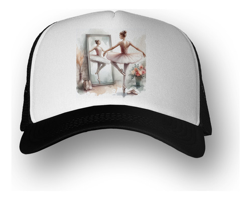 Gorra  Bailarina Acuarela Danza En El Espejo