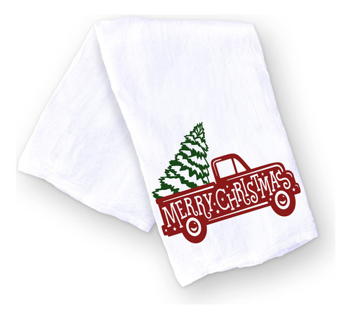 Decoracion Cocina Navidad Camion Arbol Rojo - Toalla Plato