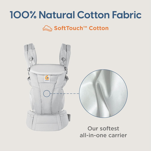 Porta-bebês Ergobaby Omni Dream Softtouch Algodão Cinza Péro