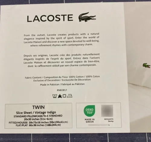 Juego De Sabanas Lacoste Original 100% Algodón Top Deluxe