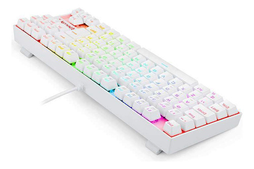 Teclado Mecanico Kumara Redragon Lunar White Switch Red Branco Português