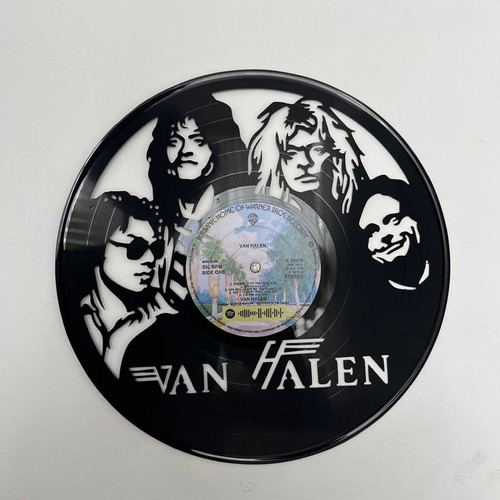 Disco De Vinilo Diseño Van Halen Hecho A Mano