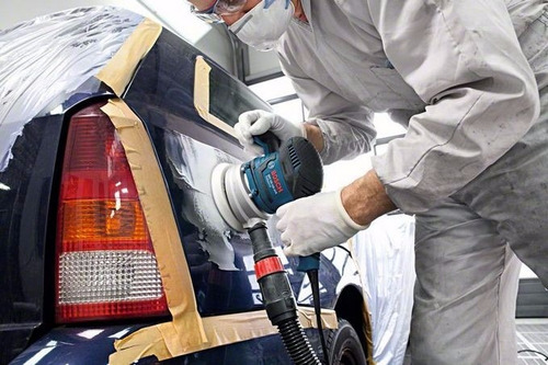 Lijadora profesional roto orbital Bosch Professional GEX 125-1 AE con sistema velcro azul 250W 230V