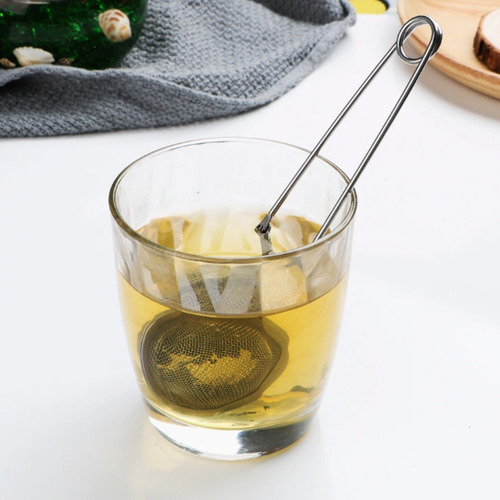Imagen 3 de 10 de Filtro Colador Para Infusiones Pinza Té Mate Hierbas