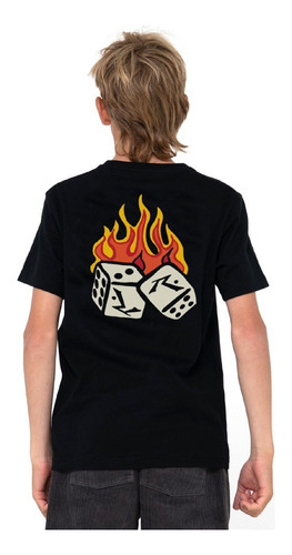 Remera Rusty Casino Fire Tee Jr Niño