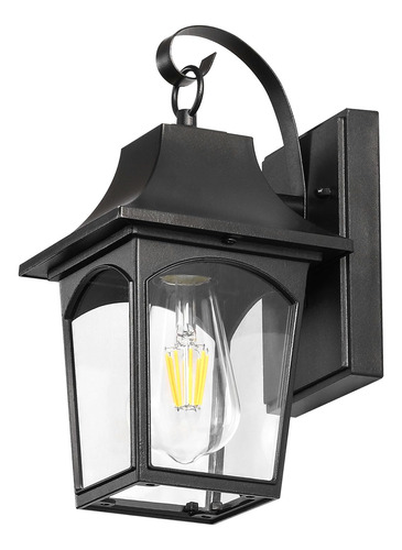 Lámpara De Pared Para Exterior, Estilo Vintage, Vidrio Trans