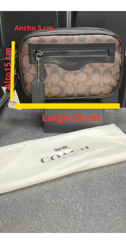 Neceser Cosmetiquera Unisex Sobaquera Con Cierre Y Muñequera Chocolate Liso