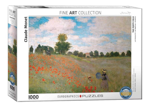 Puzzle 1000 Piezas The Poppy Field By Monet - Eurographics