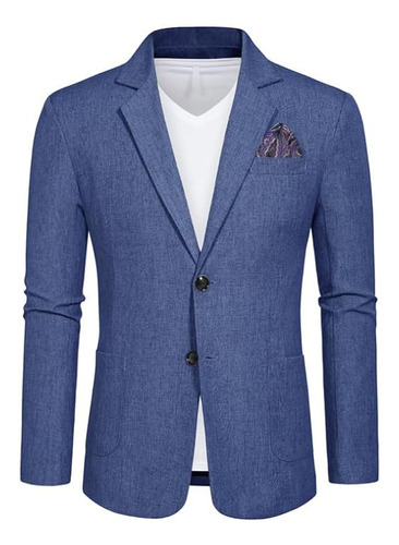 Chaquetas Estilo Blazer Casual Con Dos Botones Para Hombre