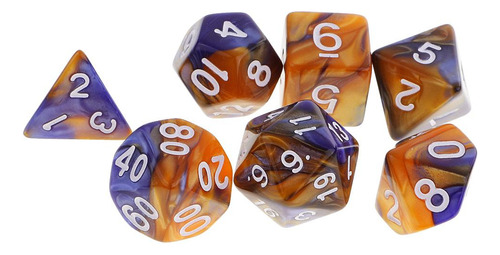 2 X 7 Piezas Dados Poliédrico D20 D12 D10 D8 D6 D4 Para De