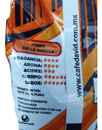 Café David Nacional De Chiapas Calidad De Exportación 250gr