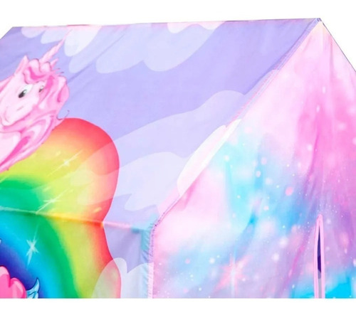 Imagen 4 de 6 de Carpa Casita Infantil Unicornio Colorida Juegos Nenas