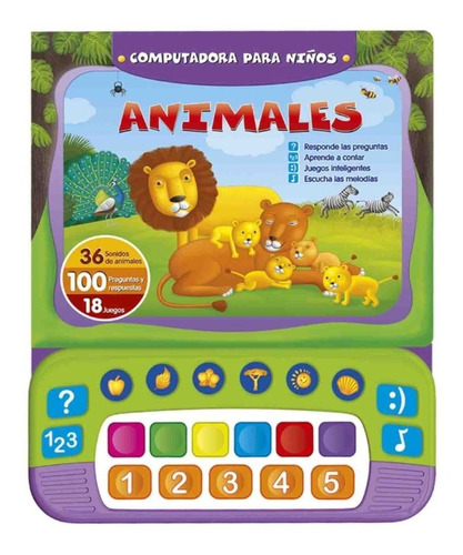 Animales Computadora Para Niños - Libro De Aprendizaje - Esp