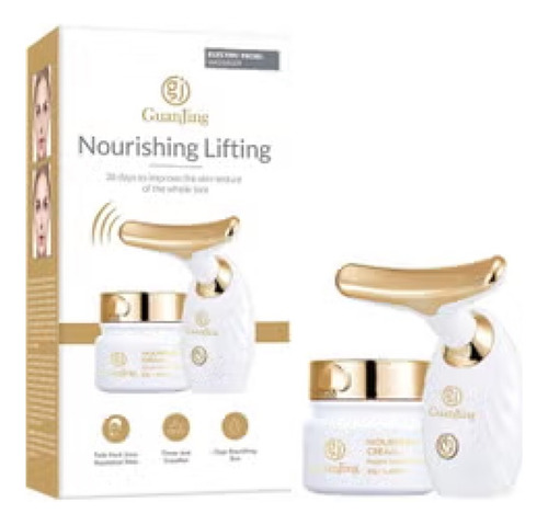 Kit Masajeador Y Crema Antiarrugas Lifting Reafirmante