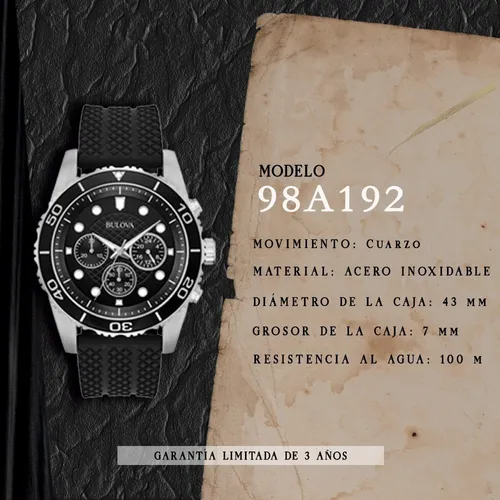 Reloj Bulova Sport Cron grafo 98a192 Tienda Oficial