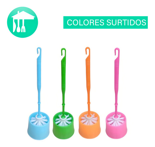 Cepillo De Baño Para Inodoro Con Base Recipiente Color Surtido