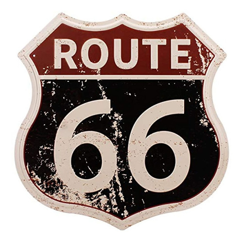 Cartel De Metal Vintage De La Ruta 66