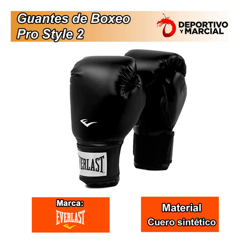 Imagen 3 de 7 de Guantes Boxeo Everlast Pro Style 2 Kickboxing Mma Muay Thai