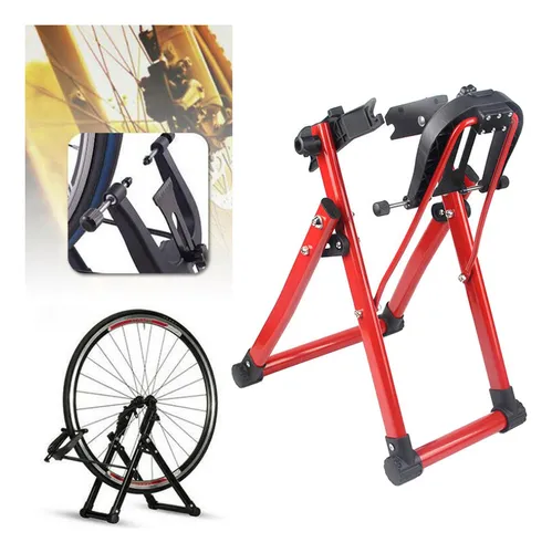 Fa Soporte Profesional De Ajuste De Rueda De Bicicleta Rojo