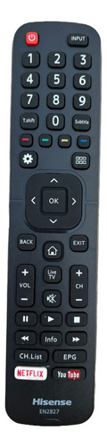 Control Remoto Hisense Original Smart Tv En2b27  Negro