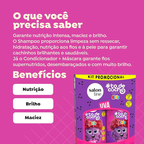 Salonline Kit Shampo + Condicionador Todecachos - Uva