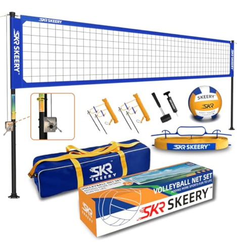 Skeery Outdoor Heavy Duty Volleyball Net Set,