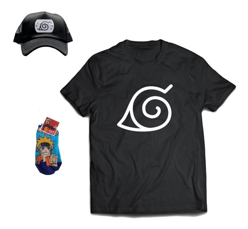 Remera Gorra Naruto Niño Personalizada