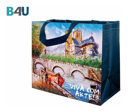 Imagem 2 de 8 de Sacola Retornável De Ráfia (ecobag) 100pcs - Coleção Pintura