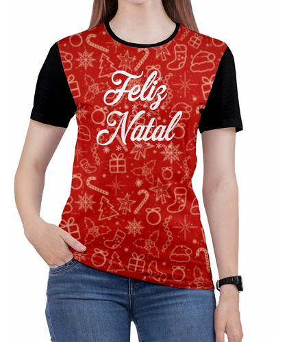 Camiseta De Natal Feminina Merry Christmas Infantil  Blusa 5