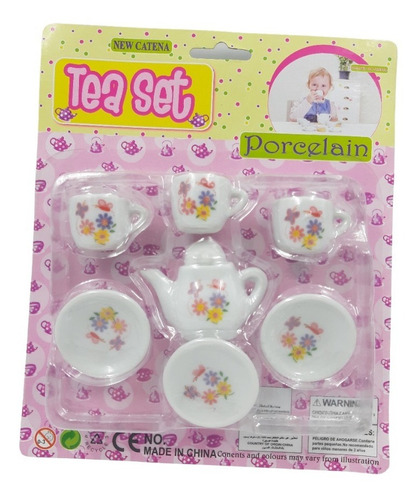 Juego Tazas De Te Vajilla De Porcelana Set 7 Piezas