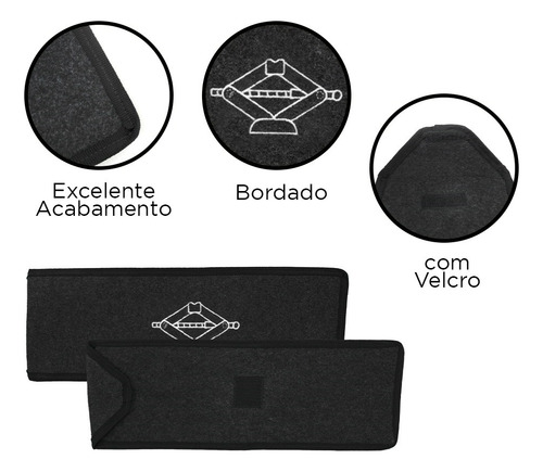 Capa Bolsa Guarda Macaco Chave De Roda De Carpete Com Fecho