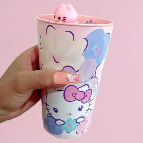 Paquete De Maquillaje Hello Kitty Vaso Con Cosméticos Mujer