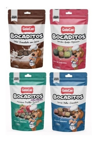 Mix 6 Unidades Golosina Bocaditos Golocan Sabores X 500 G