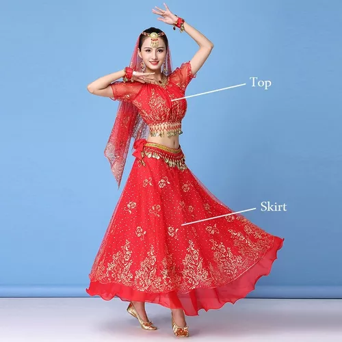 Disfraz De Bollywood Para Mujer, Conjunto De Danza India, Da