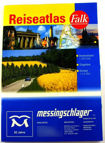 Livro Importado Alemão Reiseatlas Flak Messingschlager B3141