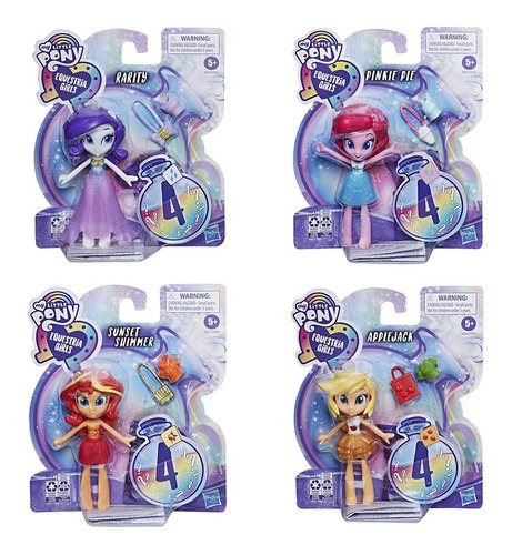 Pack 4 Figuras My Little Pony Equestria Girls Fashion Squad 