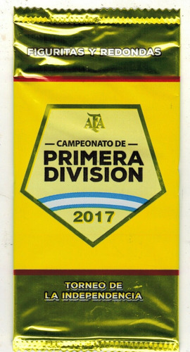 Sobre Cerrado Figuritas Primera Division 2017